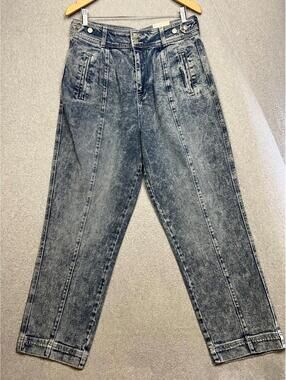 SO Retro Vintage Style Super High Rise Straight Leg Jeans Juniors Size 15/32